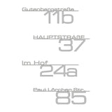 Hausnummer H25 mit Namen | Cortenstahl | 38 - 120 cm