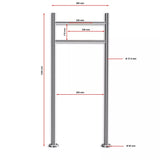 Standfüße für Briefkasten, Modell S2, Edelstahl matt