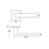 Drückergarnitur Formspiele 8040 Quadrat, Chrom matt - GÜRTLER.shop